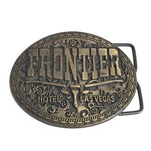 Frontier Hotel Casino Las Vegas Nevada Belt Buckle –‎ Western Longhorn Vintage
